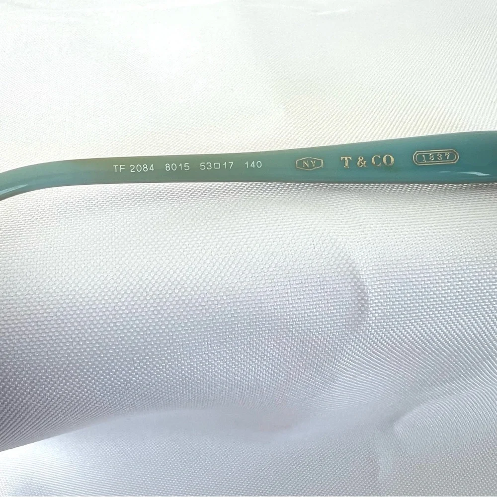 TIFFANY & CO TF 2084 8015 Cat Eye Brown Tortoise on Blue Prescription Eyeglasses
